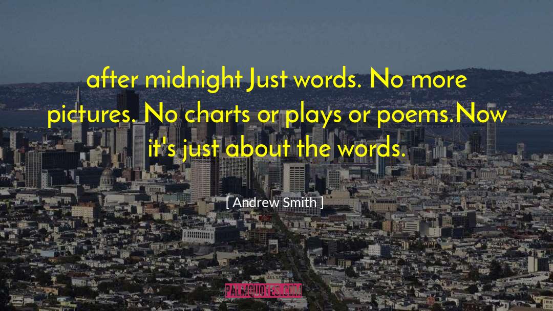 Andrew Smith Quotes: after midnight <br />Just words.