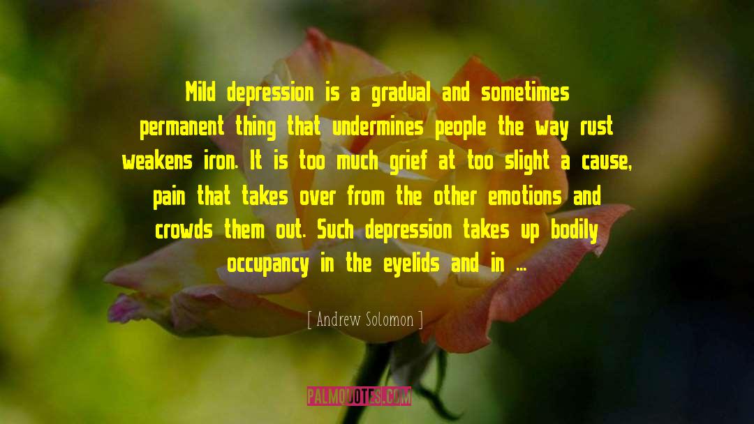 Andrew Solomon Quotes: Mild depression is a gradual