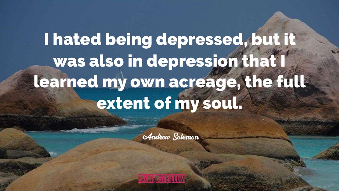 Andrew Solomon Quotes: I hated being depressed, but