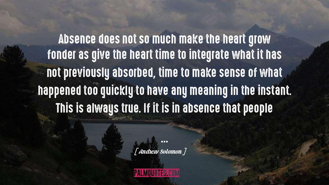 Andrew Solomon Quotes: Absence does not so much