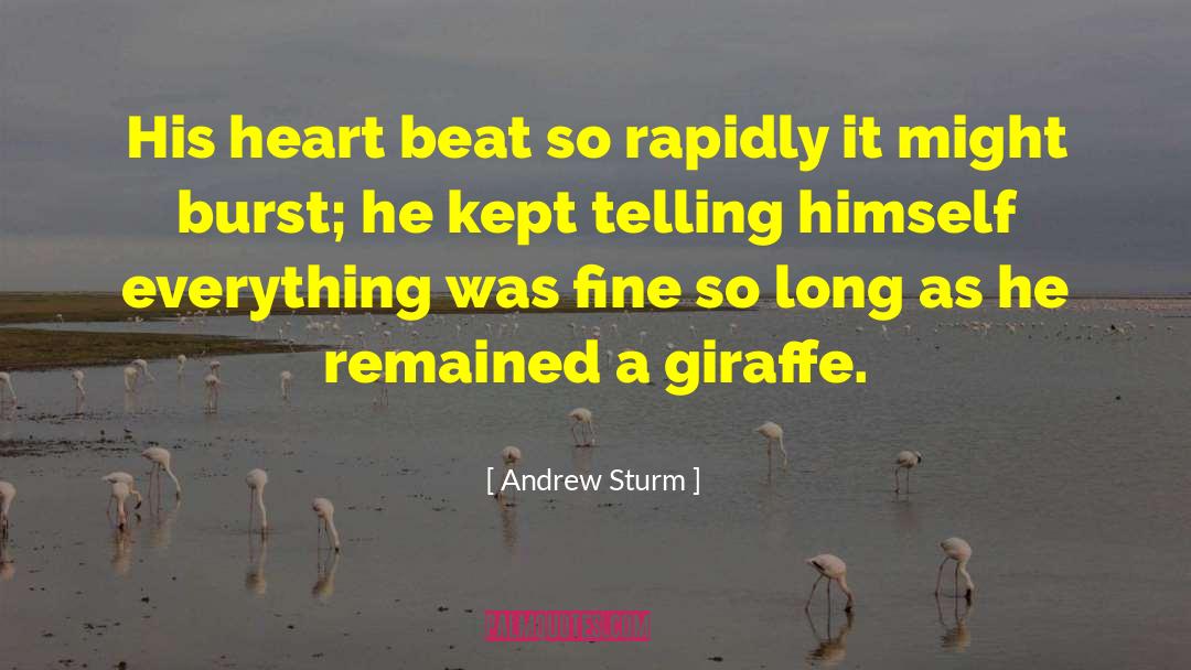 Andrew Sturm Quotes: His heart beat so rapidly