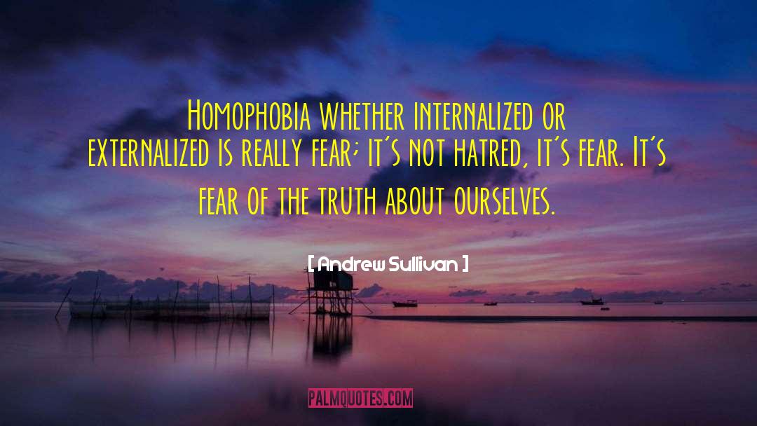 Andrew Sullivan Quotes: Homophobia whether internalized or externalized