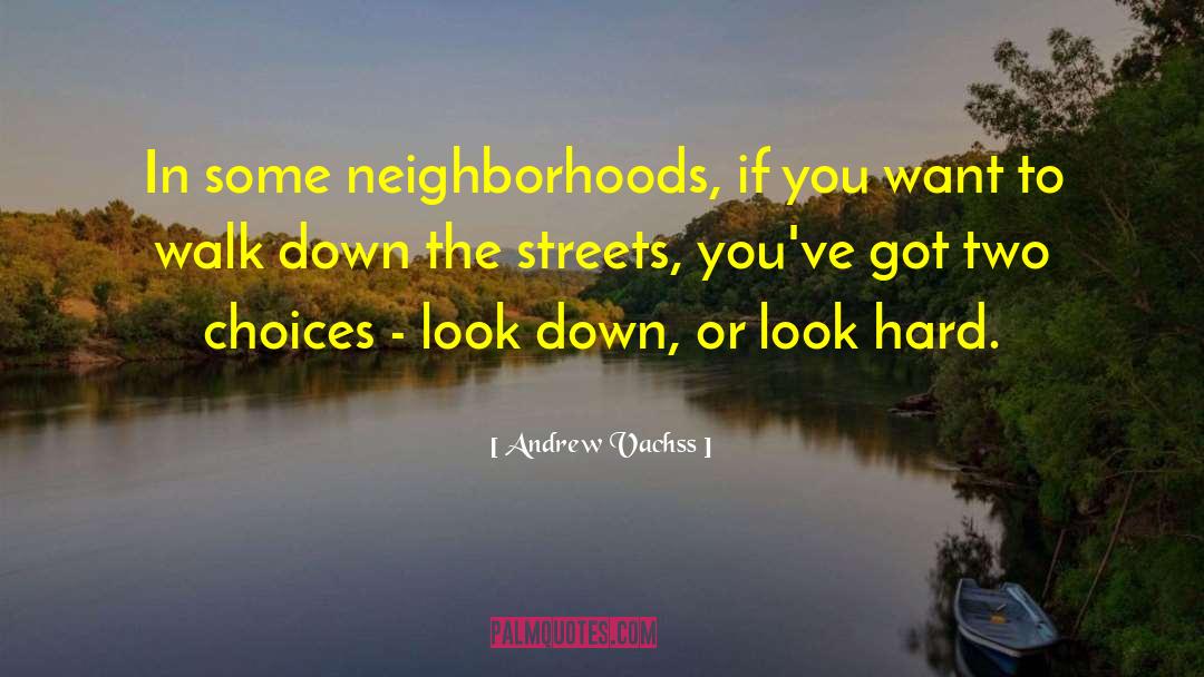 Andrew Vachss Quotes: In some neighborhoods, if you