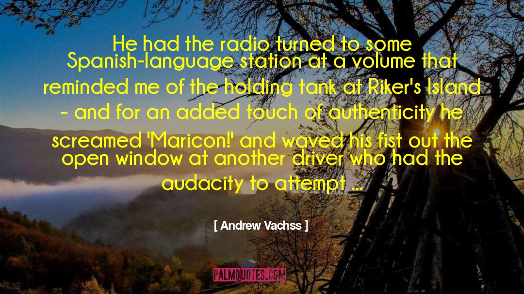 Andrew Vachss Quotes: He had the radio turned