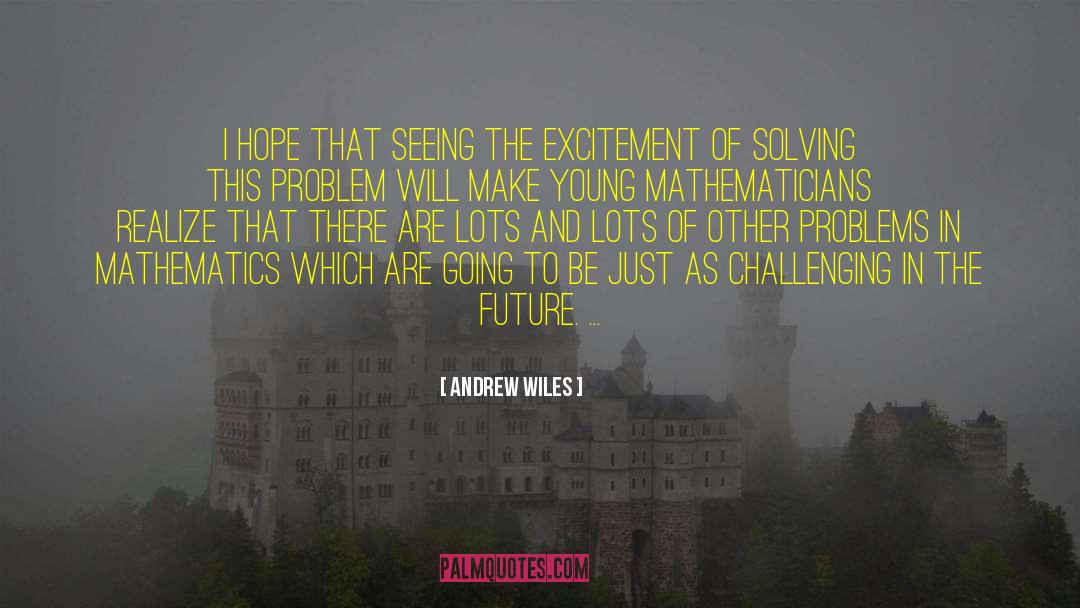 Andrew Wiles Quotes: I hope that seeing the