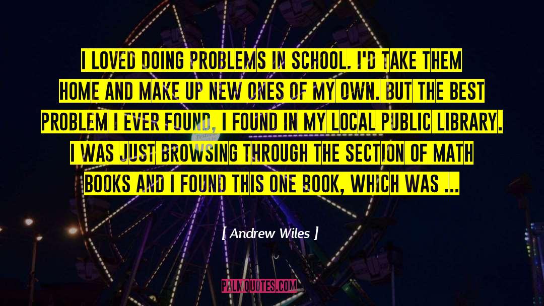Andrew Wiles Quotes: I loved doing problems in