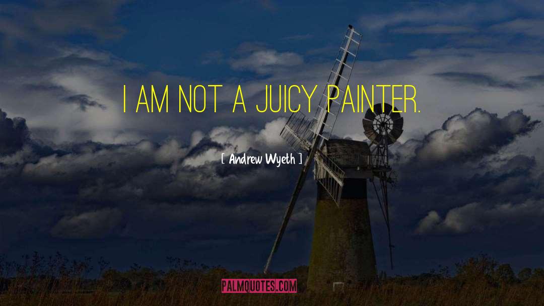 Andrew Wyeth Quotes: I am not a juicy