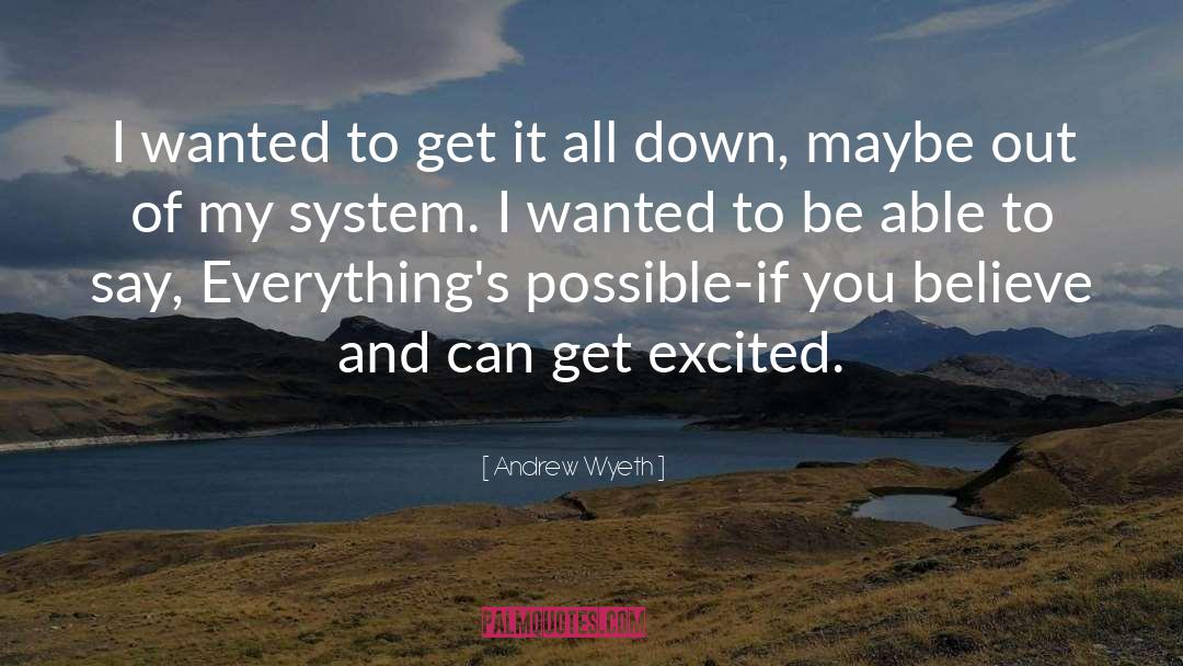 Andrew Wyeth Quotes: I wanted to get it
