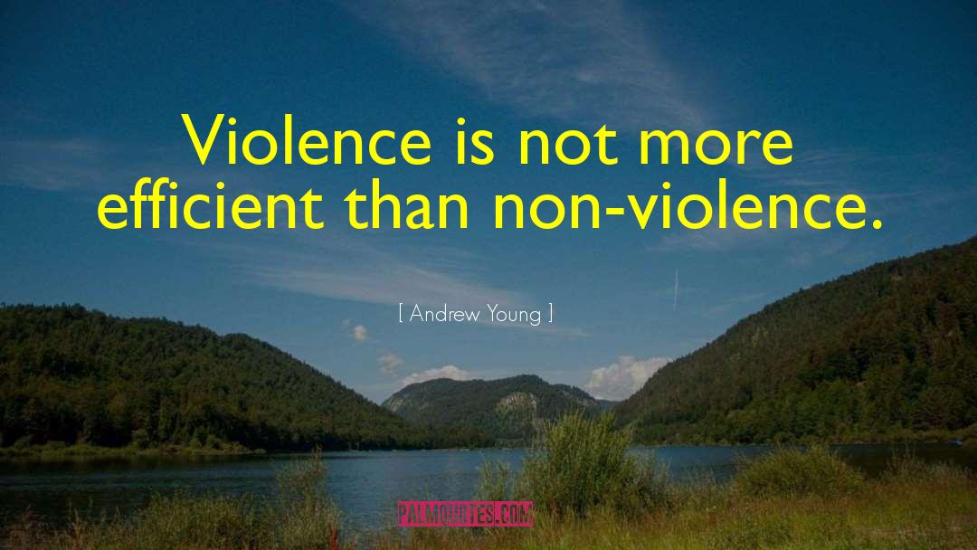 Andrew Young Quotes: Violence is not more efficient