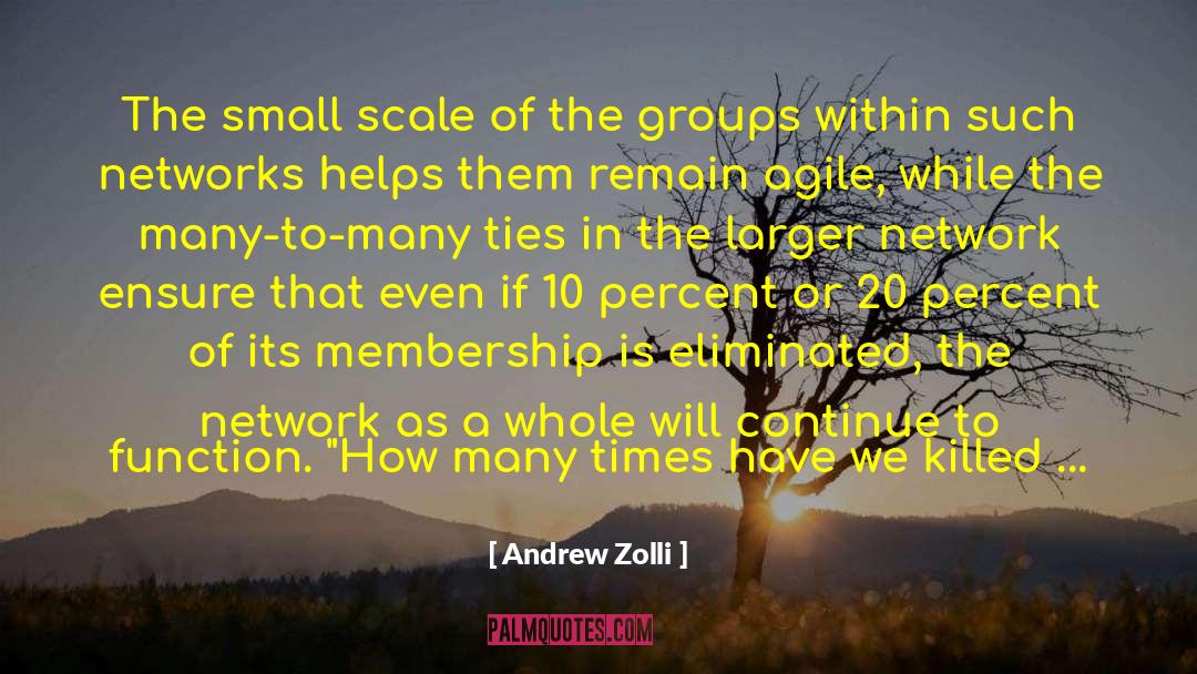 Andrew Zolli Quotes: The small scale of the