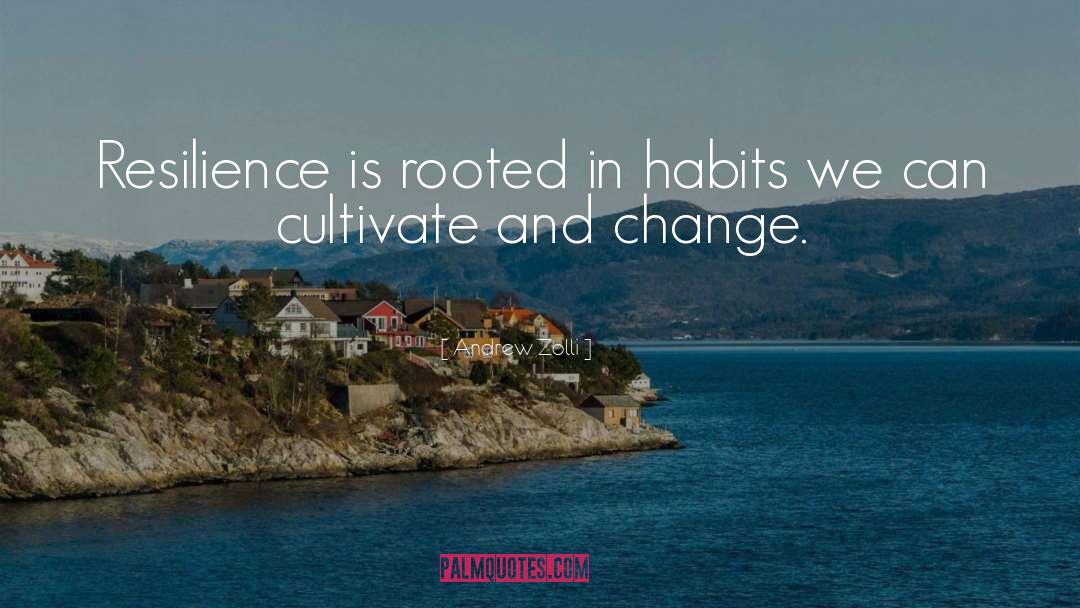 Andrew Zolli Quotes: Resilience is rooted in habits