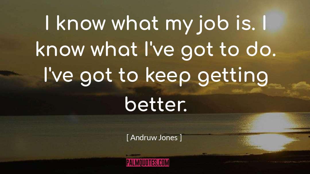 Andruw Jones Quotes: I know what my job