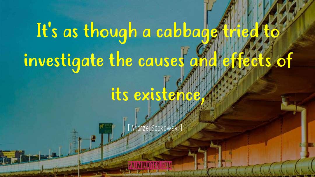 Andrzej Sapkowski Quotes: It's as though a cabbage