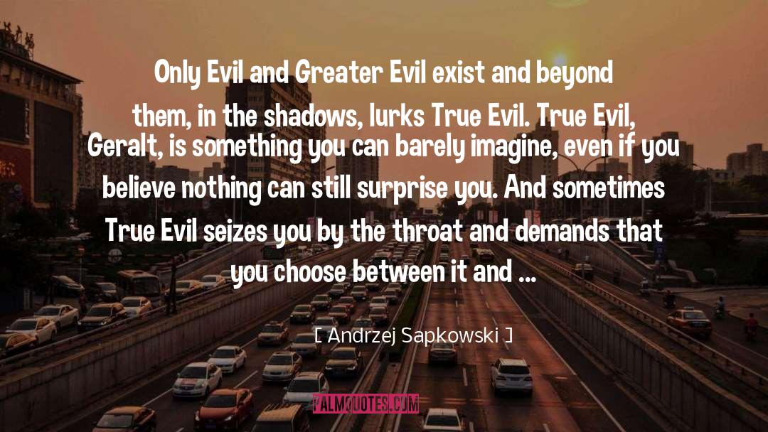 Andrzej Sapkowski Quotes: Only Evil and Greater Evil