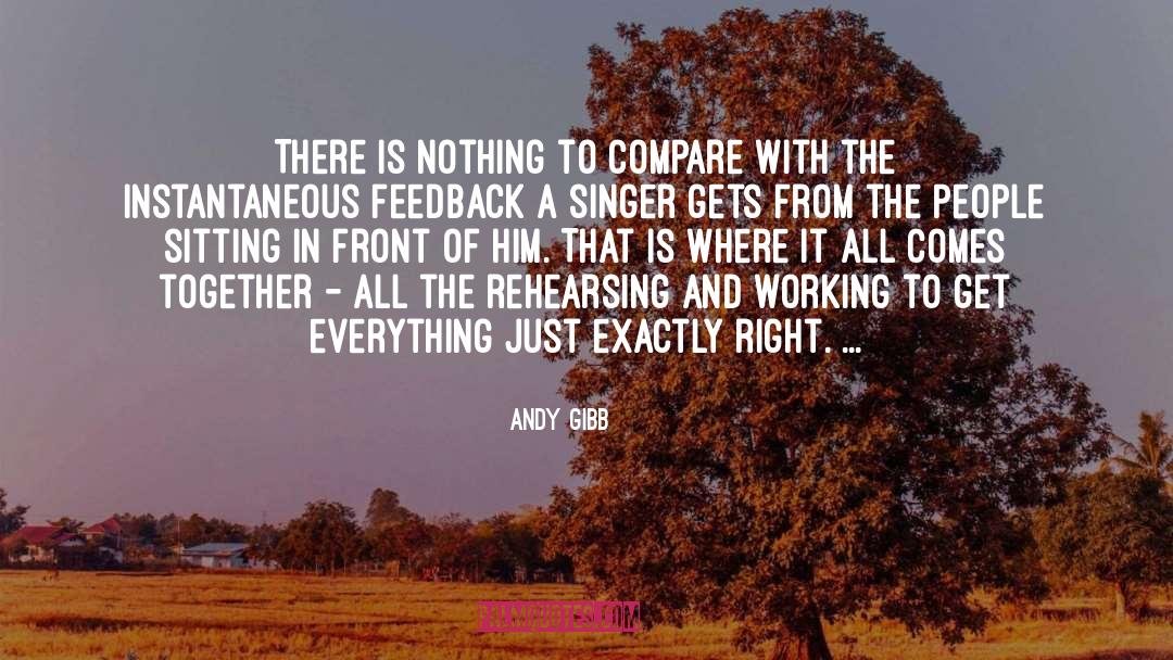 Andy Gibb Quotes: There is nothing to compare