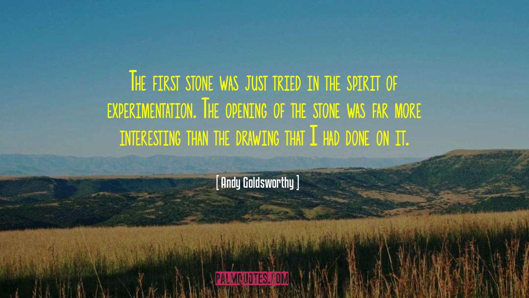 Andy Goldsworthy Quotes: The first stone was just