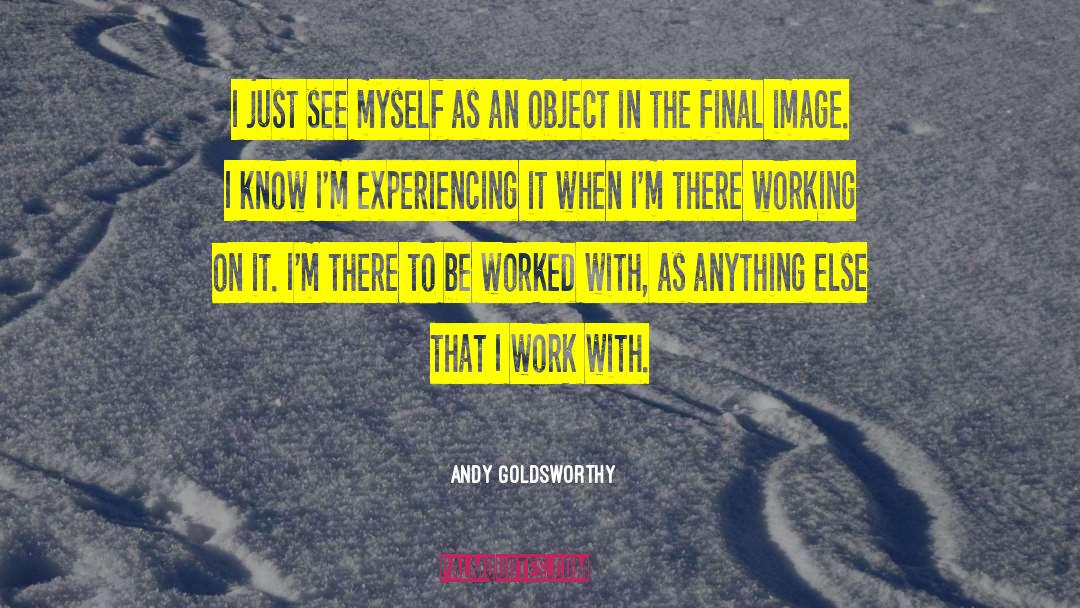 Andy Goldsworthy Quotes: I just see myself as