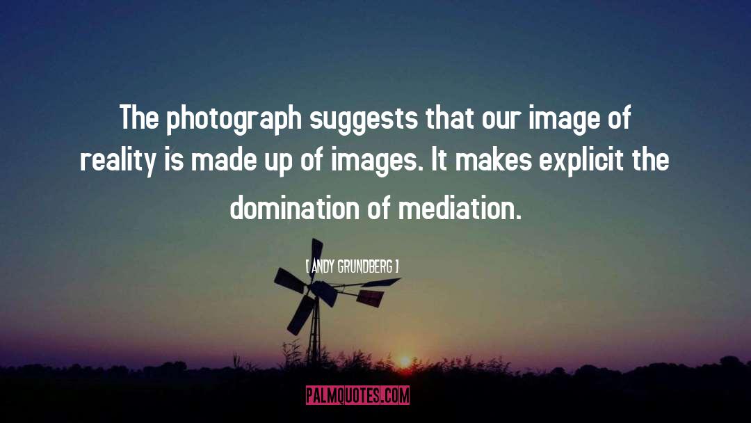Andy Grundberg Quotes: The photograph suggests that our