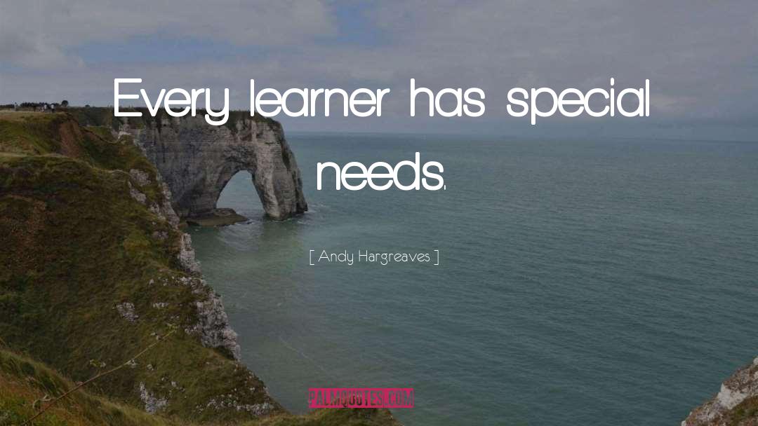 Andy Hargreaves Quotes: Every learner has special needs.