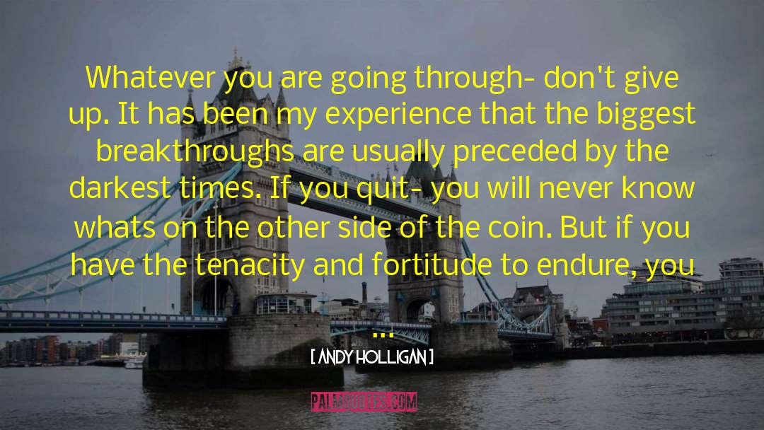 Andy Holligan Quotes: Whatever you are going through-