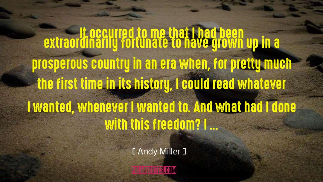 Andy Miller Quotes: It occurred to me that