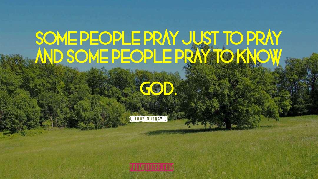 Andy Murray Quotes: Some people pray just to