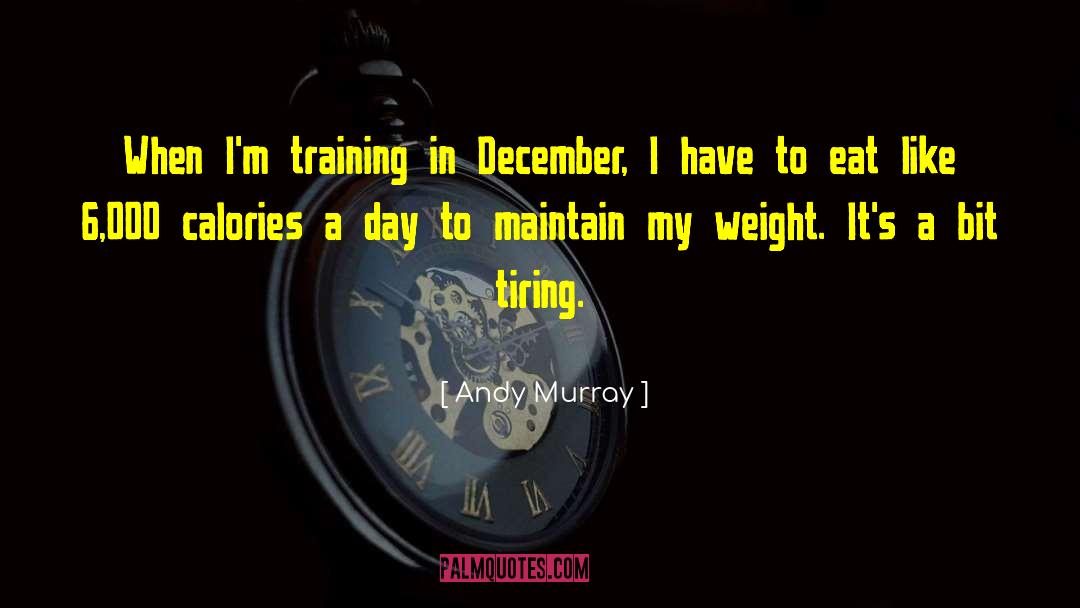 Andy Murray Quotes: When I'm training in December,