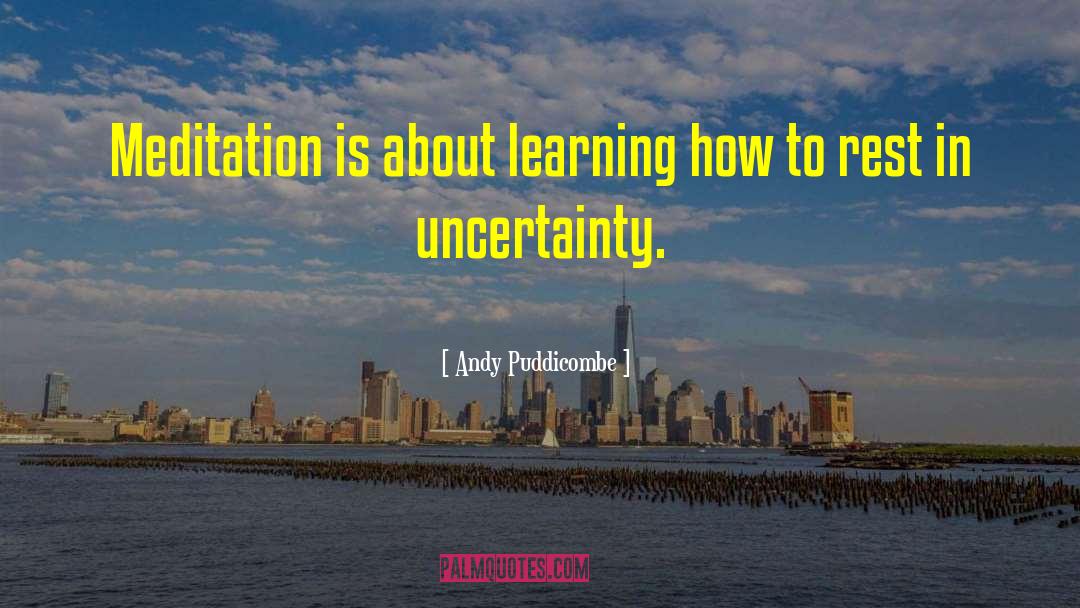 Andy Puddicombe Quotes: Meditation is about learning how