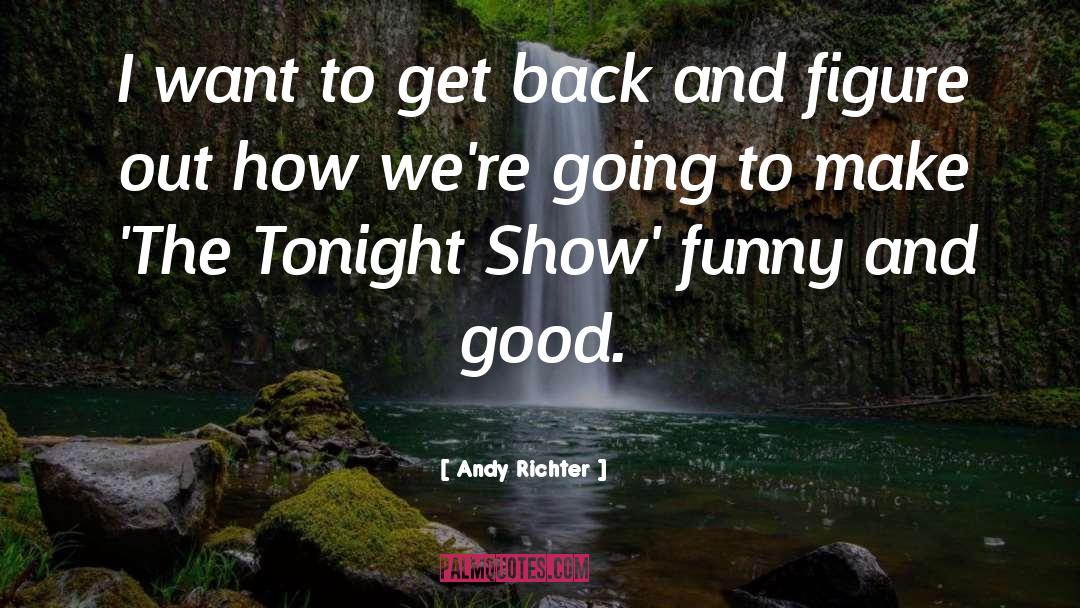 Andy Richter Quotes: I want to get back