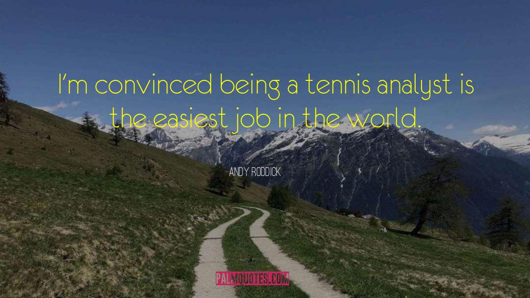 Andy Roddick Quotes: I'm convinced being a tennis