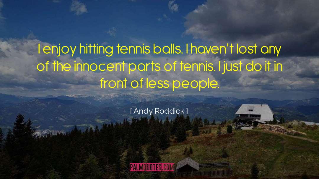 Andy Roddick Quotes: I enjoy hitting tennis balls.