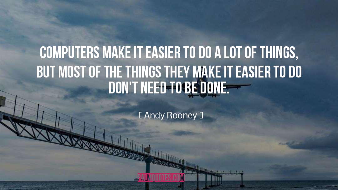 Andy Rooney Quotes: Computers make it easier to