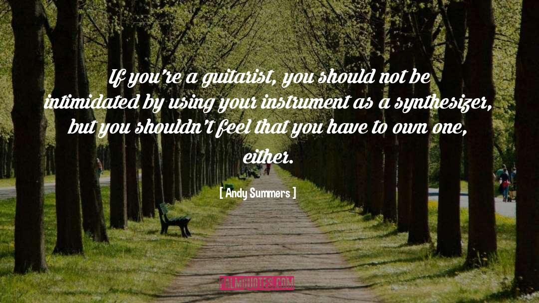 Andy Summers Quotes: If you're a guitarist, you
