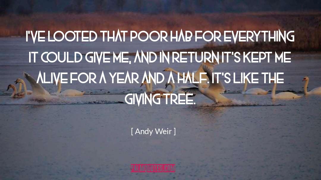 Andy Weir Quotes: I've looted that poor Hab