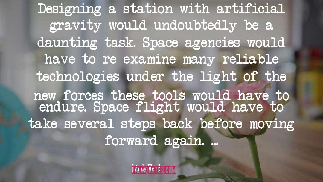 Andy Weir Quotes: Designing a station with artificial