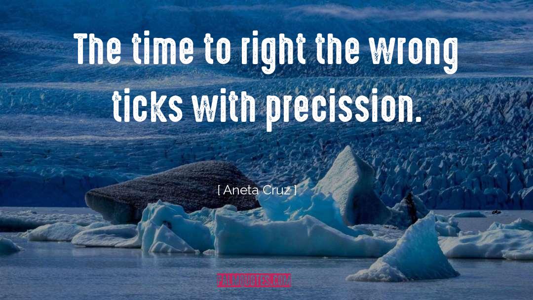 Aneta Cruz Quotes: The time to right the