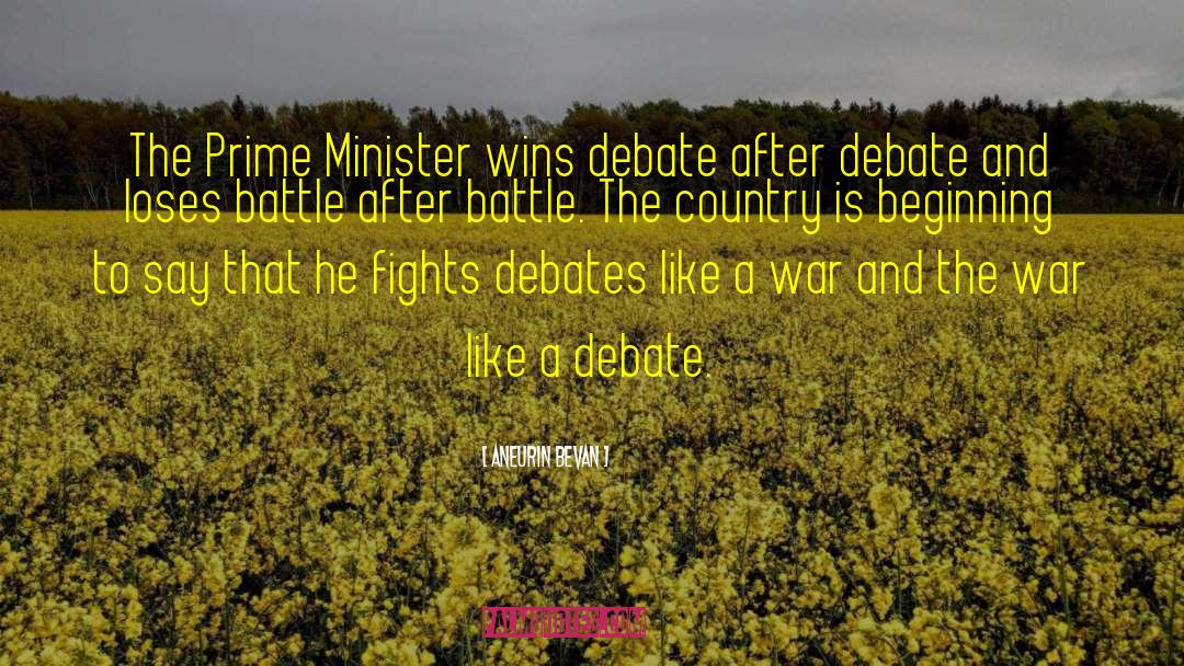 Aneurin Bevan Quotes: The Prime Minister wins debate