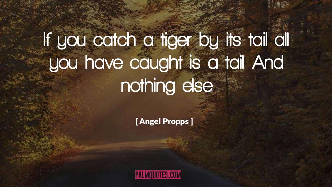 Angel Propps Quotes: If you catch a tiger