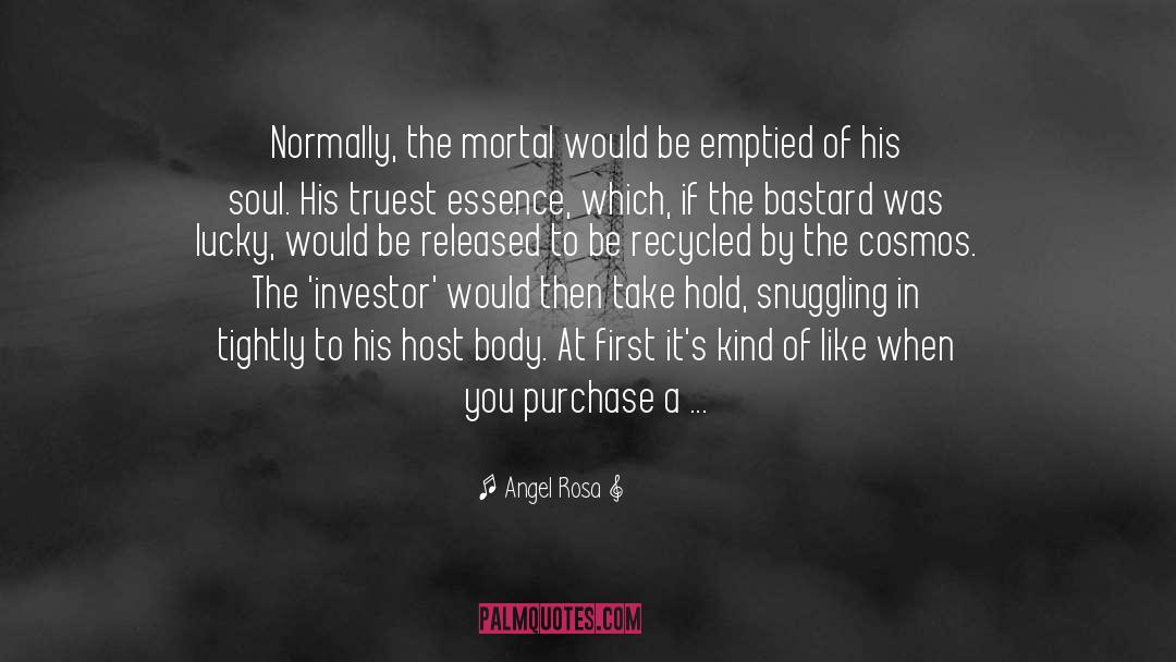 Angel Rosa Quotes: Normally, the mortal would be