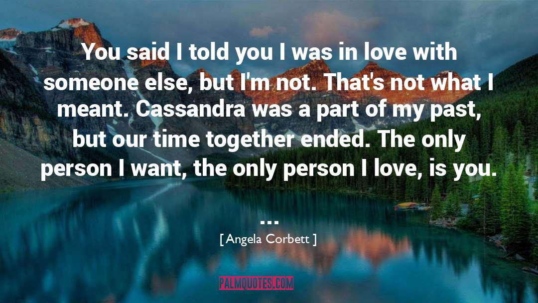 Angela Corbett Quotes: You said I told you