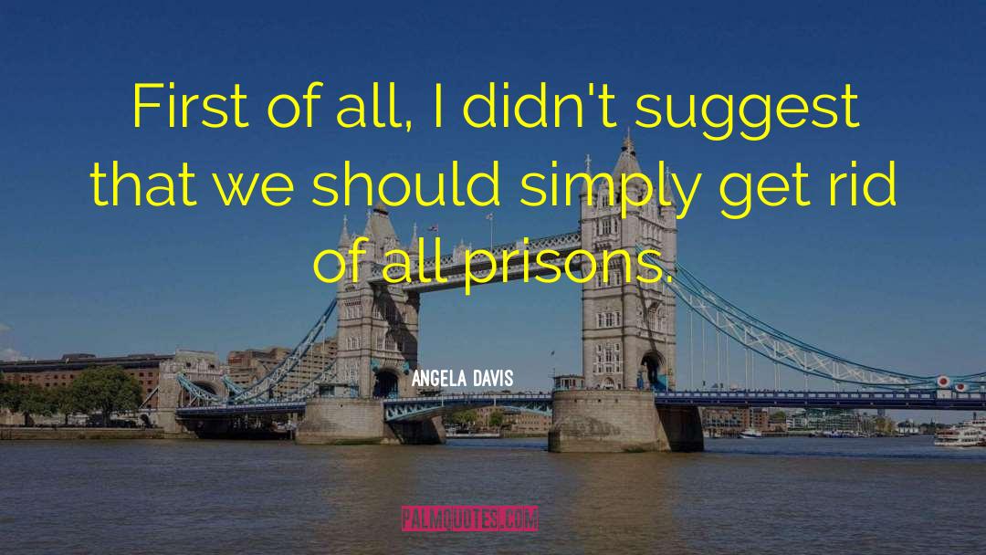 Angela Davis Quotes: First of all, I didn't