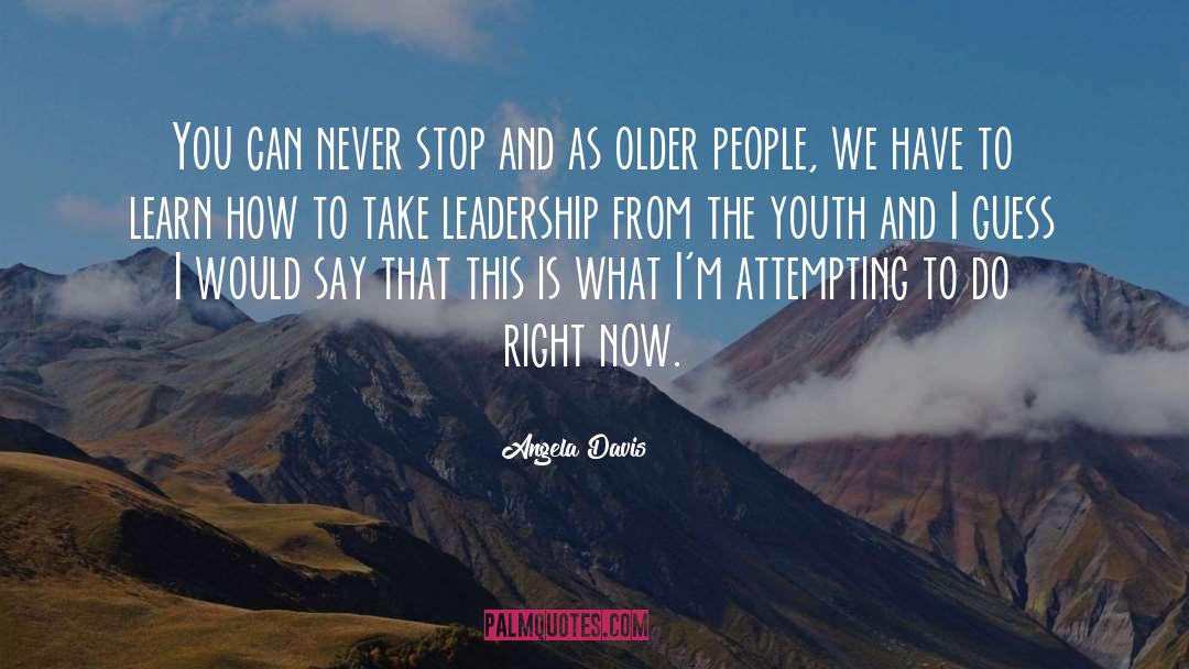 Angela Davis Quotes: You can never stop and