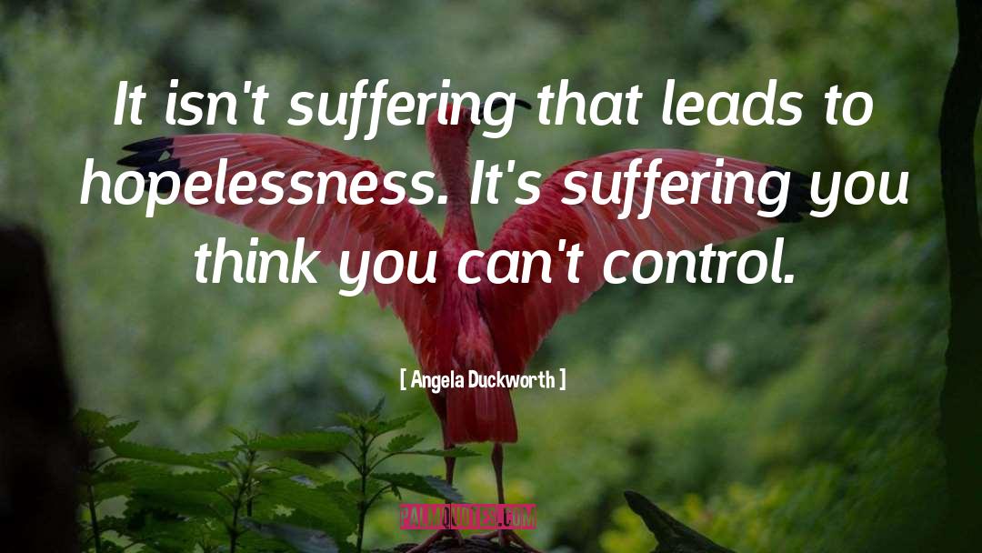 Angela Duckworth Quotes: It isn't suffering that leads