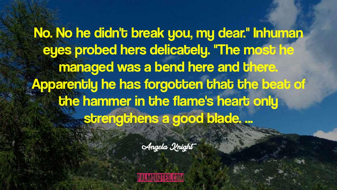 Angela Knight Quotes: No. No he didn't break