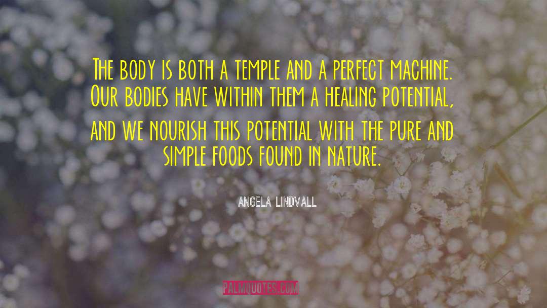 Angela Lindvall Quotes: The body is both a
