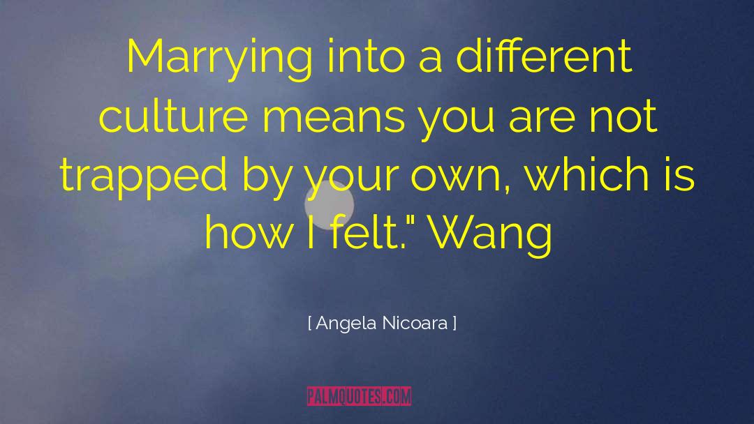Angela Nicoara Quotes: Marrying into a different culture