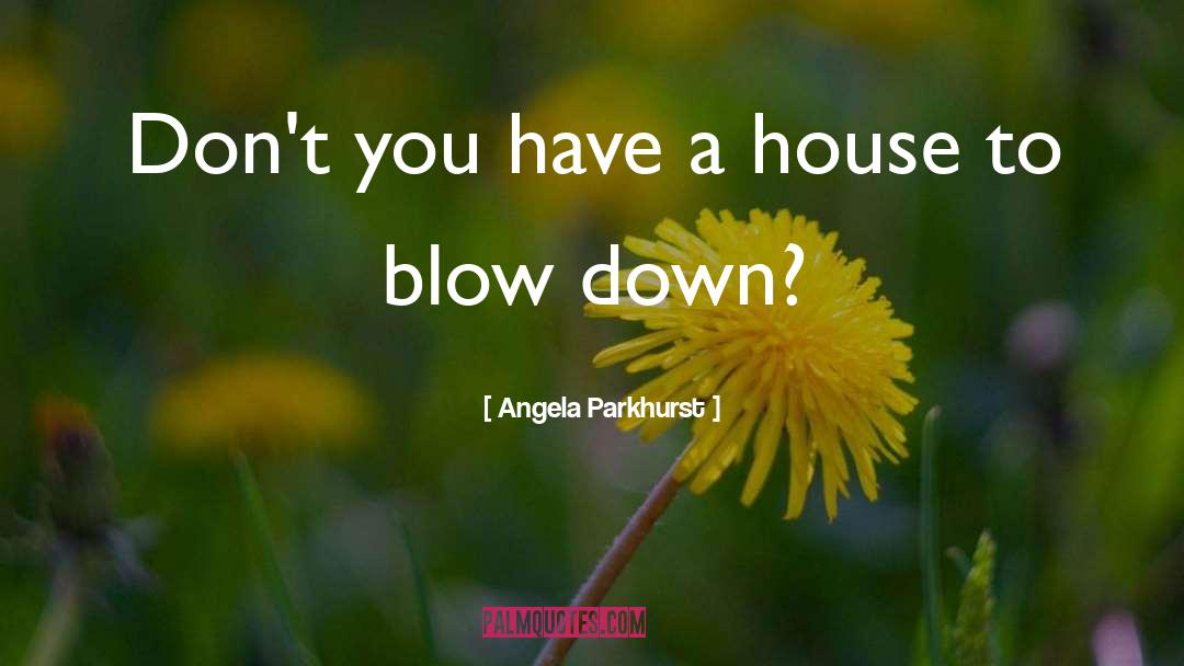 Angela Parkhurst Quotes: Don't you have a house