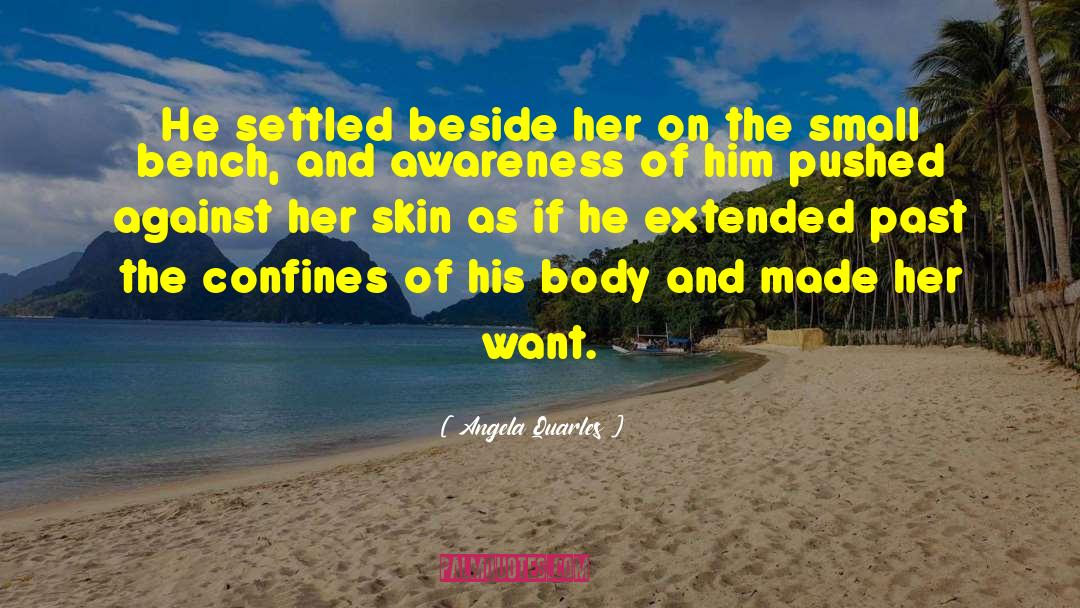 Angela Quarles Quotes: He settled beside her on