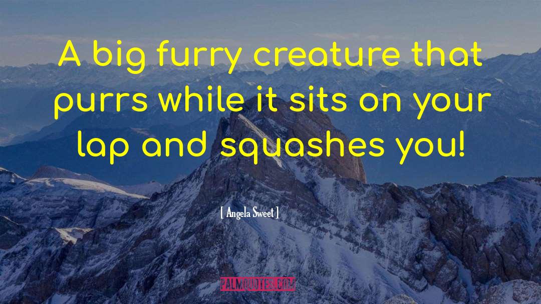 Angela Sweet Quotes: A big furry creature that