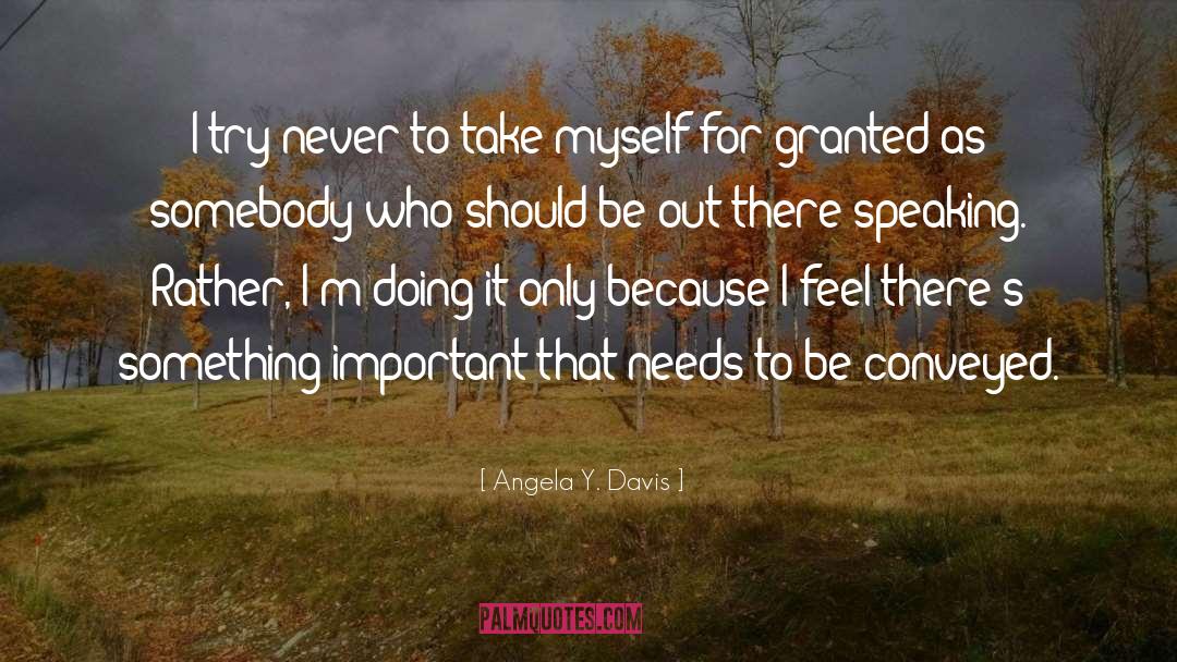 Angela Y. Davis Quotes: I try never to take